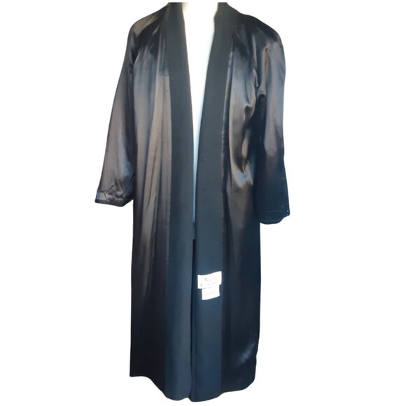 Regency Neiman Marcus 100% Cashmere Full Length Black Maxi Overcoat SZ 8 1970s - Picture 6 of 16